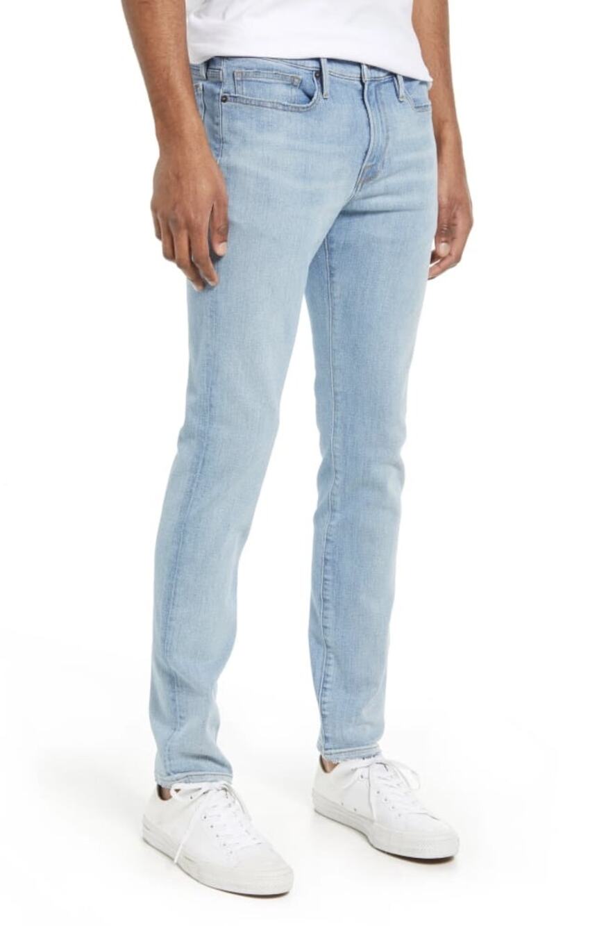 Frame Men’s Size 33 L’Homme Skinny Light Wash Denim Blue Jeans Faded Casual
